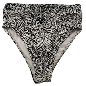 Xhilaration Ribbed High Waisted‎ Cheeky Snakeskin Bikini Bottom